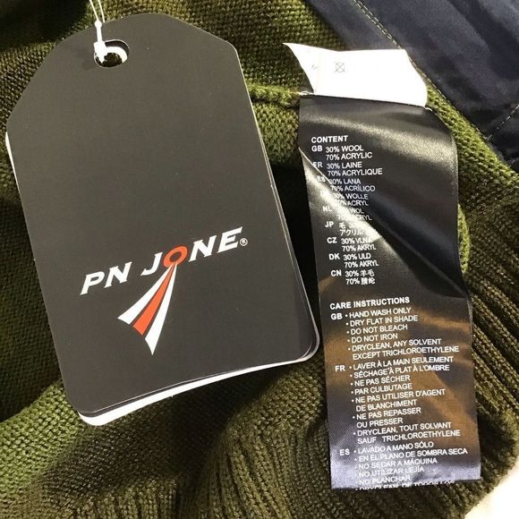 New PN Jone Full Zip Sweater Hooded Wool Blend - Picture 5 of 8